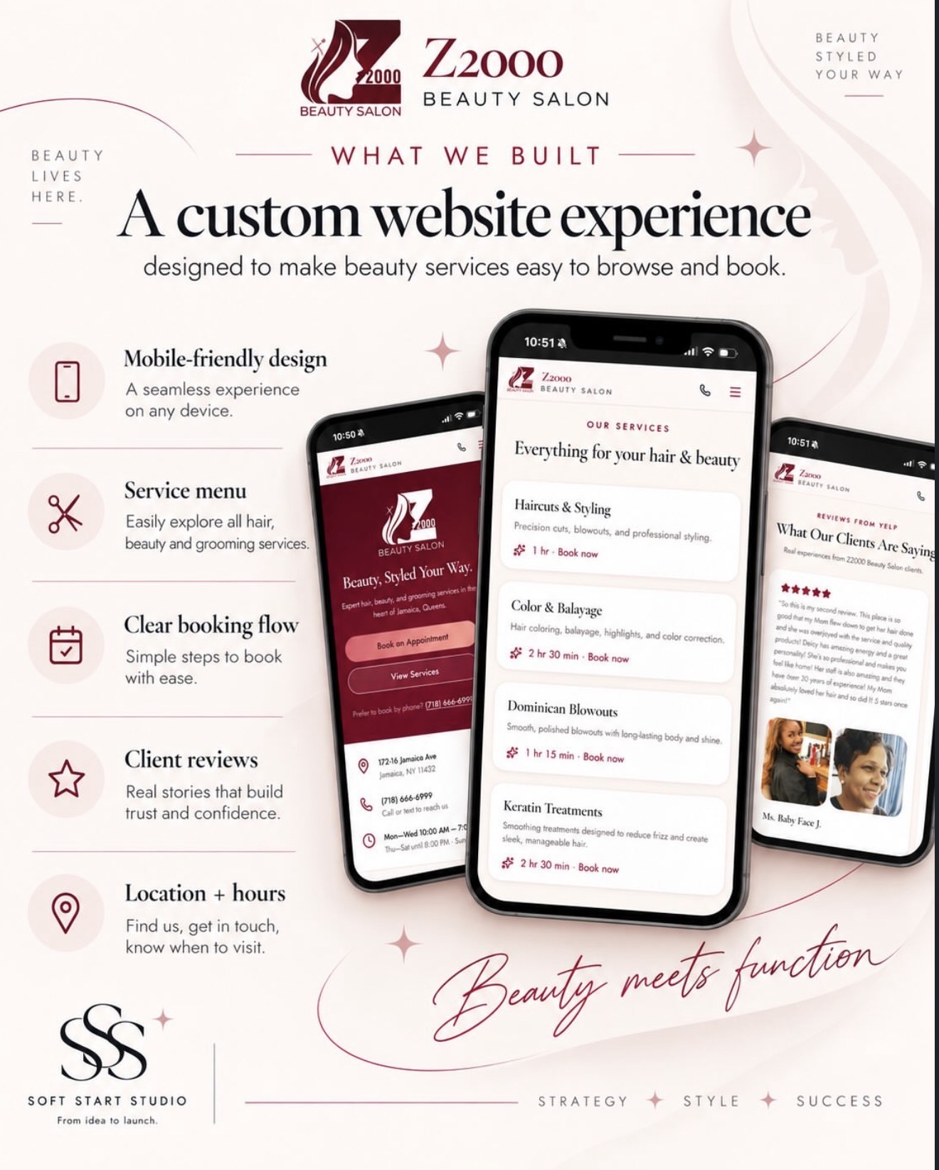Z2000 Beauty Salon website project spotlight